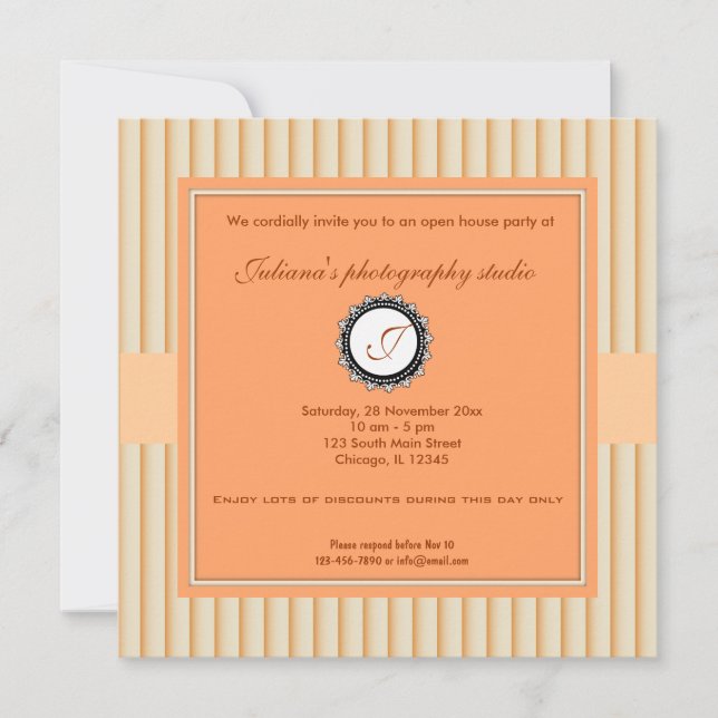 Invitation Ouverture de la nouvelle entreprise (Devant)