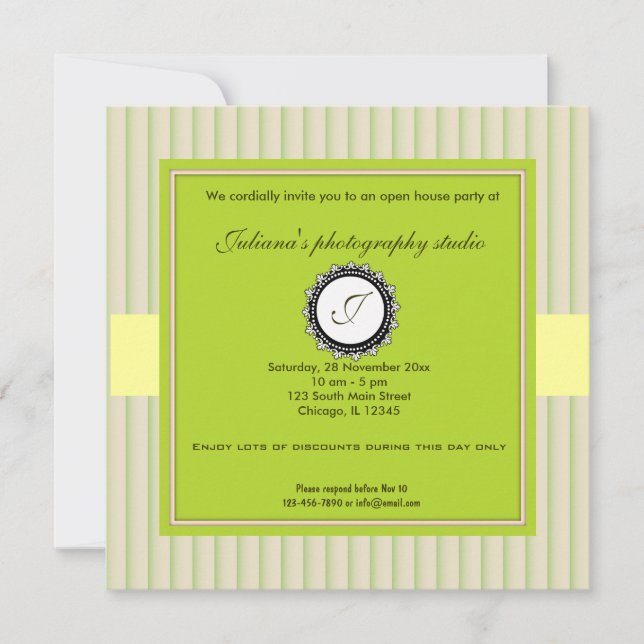 Invitation Ouverture de la nouvelle entreprise (Devant)