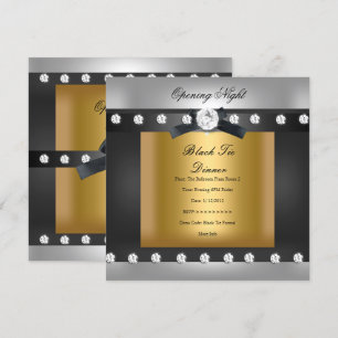 Invitation Ouverture de l'entreprise formelle Or noir