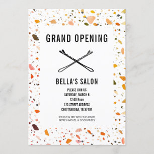 Invitation Ouverture du salon Bobby Pins Terrazzo