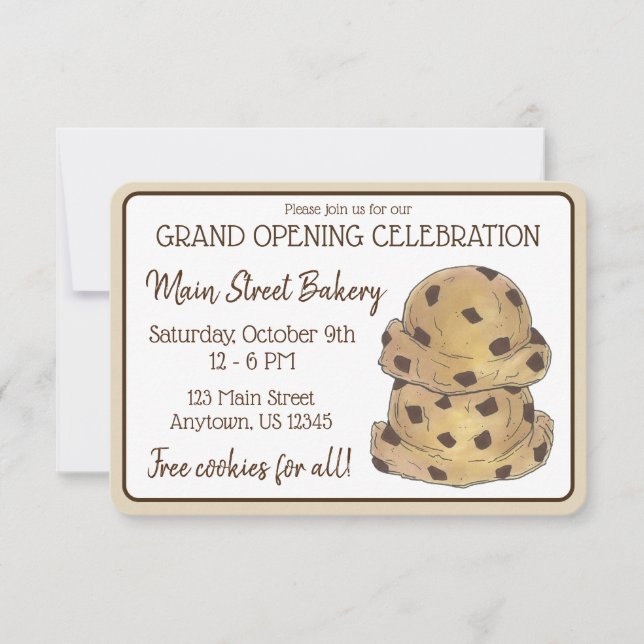 Invitation Ouverture officielle de la boulangerie de pâte à b (Devant)