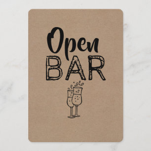 Invitation Ouvrir la barre   GROOMSMAN   BEST MAN Funny Propo