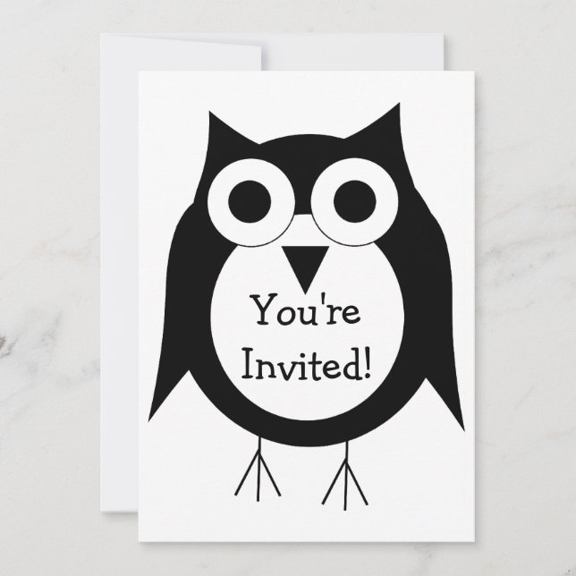 Invitation Owl Design N'importe quelle occasion (Devant)