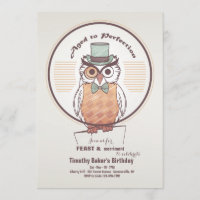 Invitation Owl Gentleman