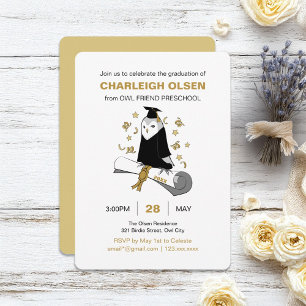 Invitation Owl Preschool / Kindergarten Graduation Party