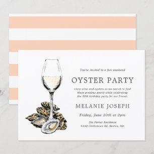 Invitation Oyster Pearl à thème Anniversaire   Tracer les ban
