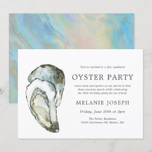Invitation Oyster Pearl  Deux huîtres