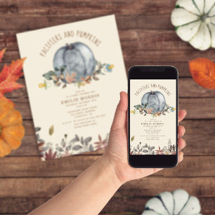 Invitation Pacificateurs + Citrouille Automne Automne Baby sh