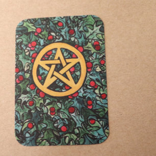Invitation Pagan Yule Pentagram