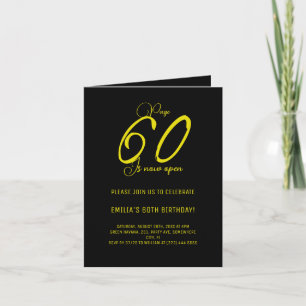 Invitation Page 60   Modern Gold & Black 60th Birthday Party