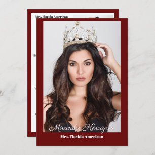 Invitation Pageant Essentials Autograph Card Modèle