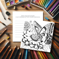 Pages de coloration papillon avec journal