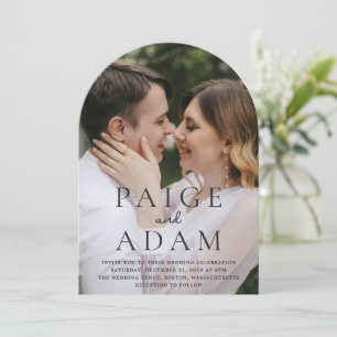 Invitation Paige Photo Mariage moderne