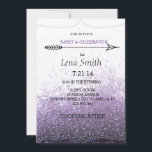 Invitation pailletée violette pour Sweet 16 / Soir<br><div class="desc">Invitation de fête personnalisée moderne et chic avec paillettes violettes pour anniversaire sweet-16, enterrement de vie de jeune fille, anniversaire d'elle, soirée cocktail, douche de mariée... .tous les éléments de design pour cette carte d'invitation sont personnalisables. Personnalisez-la ou cliquez sur le bouton "Personnaliser" pour accéder à l'outil de conception où...</div>