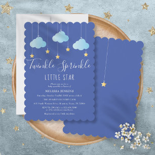 Invitation Paillette scintillante Petite Étoile Bébé Sprinkle
