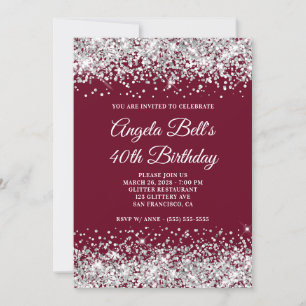 Invitation Paillettes Argentées et 40e Anniversaire de Bourgo
