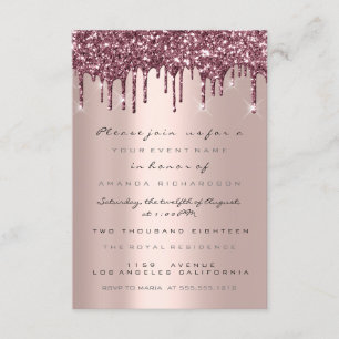 Invitation Paillettes de rose gold pour mariage Sweet 16