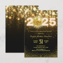Paillettes dorées élégantes | Soirée du Nouvel An