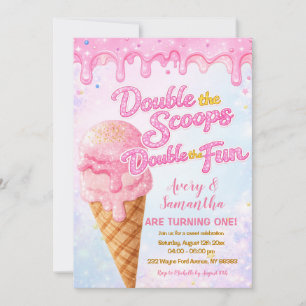 Invitation Paillettes Double la quantité de boules Anniversai