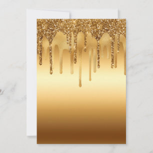 Invitation Paillettes élégantes luxe goutte dorée chic scinti