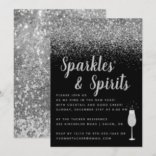 Invitation Paillettes et Esprits   Soirée du Nouvel An