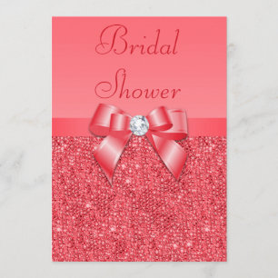 Invitation Paillettes et Fête de la mariée de diamant