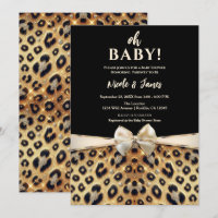 Paillettes Glamour Or Imprimé Léopard Noir Baby Sh