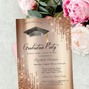 Invitation Paillettes qui dégoulinent,Casquette de remise de