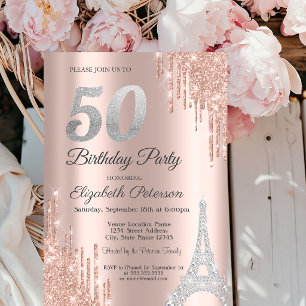 Invitation Paillettes qui dégoulinent, Diamants Tour Eiffel 5