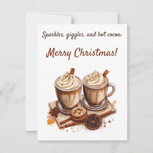 Invitation Paillettes, Rires et Chocolat Chaud : Joyeux Noël