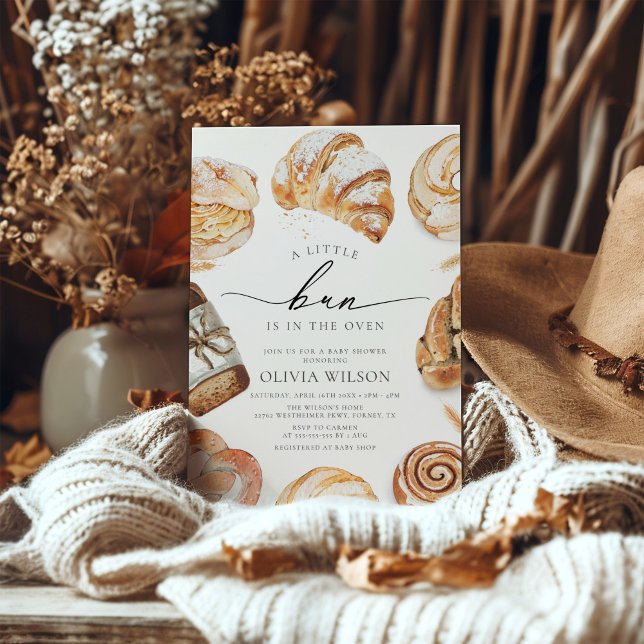Invitation Pain dans le four Cuisine à thème Baby shower de c (Créateur téléchargé)