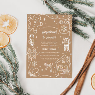 Invitation Pain d'épice & Pyjamas Soirée de Noël entre fill