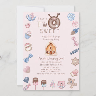 Invitation Pain d'épices de Noël Deuxième anniversaire