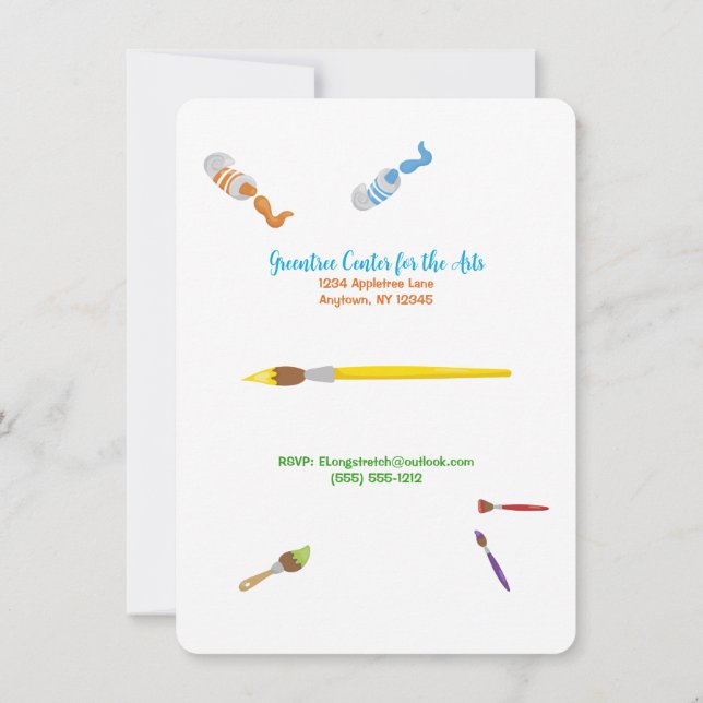 Invitation Paint Party for the Ladies Personnalisable Invitat (Dos)