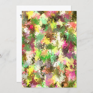 Invitation Paint Splatt Automne Feuilles Thanksgiving Dîner