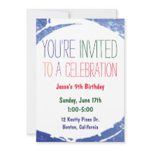 Invitation Paint Splatter | Fête des enfants
