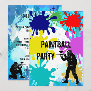 Invitation Paintball 10e anniversaire