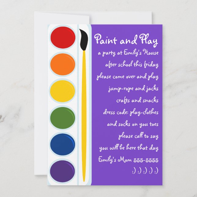 Invitation Paints and Brushes (Devant)