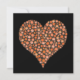 Invitation Paires de fiançailles de noir rose et d'orange de