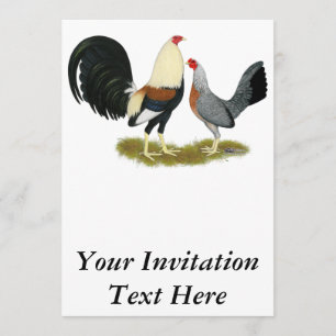 Invitation Paires grises de volaille de jeu