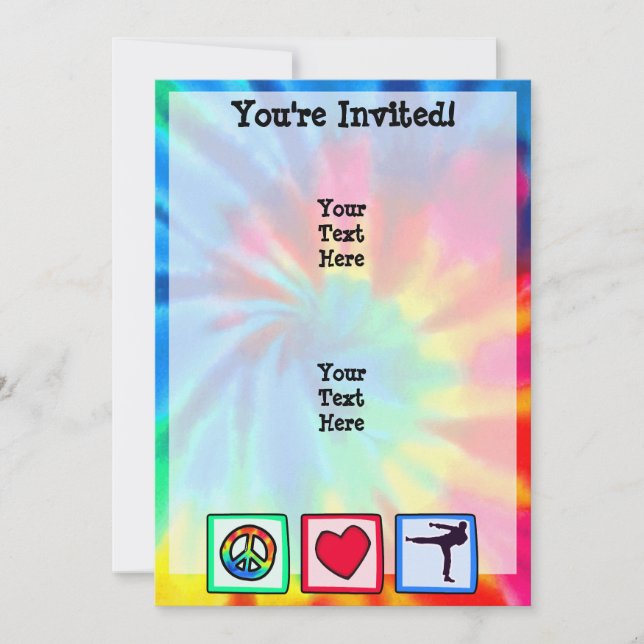 Invitation Paix, amour, arts martiaux (Devant)