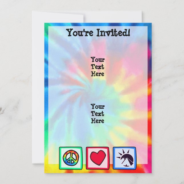 Invitation Paix, amour, Egyptiens (Devant)