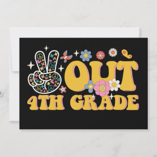 Invitation Paix dehors 4e année Groovy Dernier jour d'école