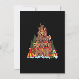 Invitation Pajama de Noël Welsh Terrier Xmas Tree Cadeaux Chi