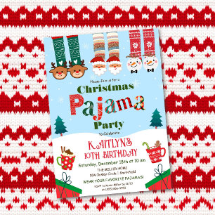 Invitation Pajama fêtes de Noël
