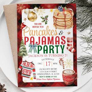 Invitation Pajamas de crêpe de Noël