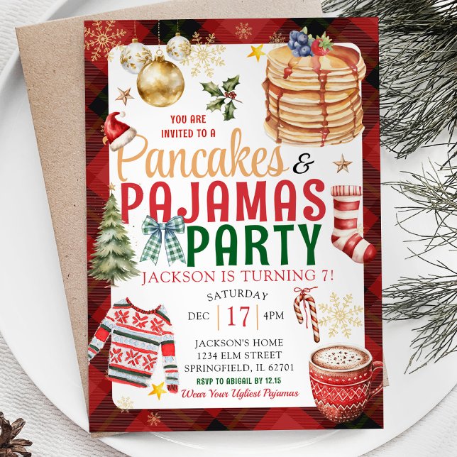 Invitation Pajamas de crêpe de Noël (Créateur téléchargé)