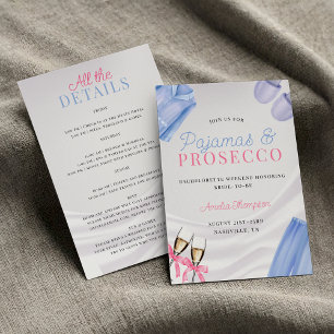 Invitation Pajamas et Procuco Bachelorette Party