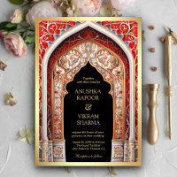 Palais Royal Arch Rouge Photo Mariage indien noir