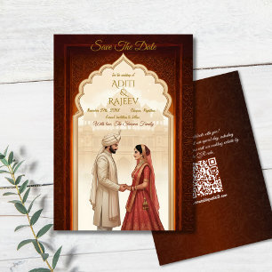 Invitation Palais Royal Indien Mariage Enregistrer La Date Co